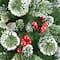 7.5ft. Pre-Lit Snowy Silverton Slim Pine Artificial Christmas Tree, Dual-Color LED Lights